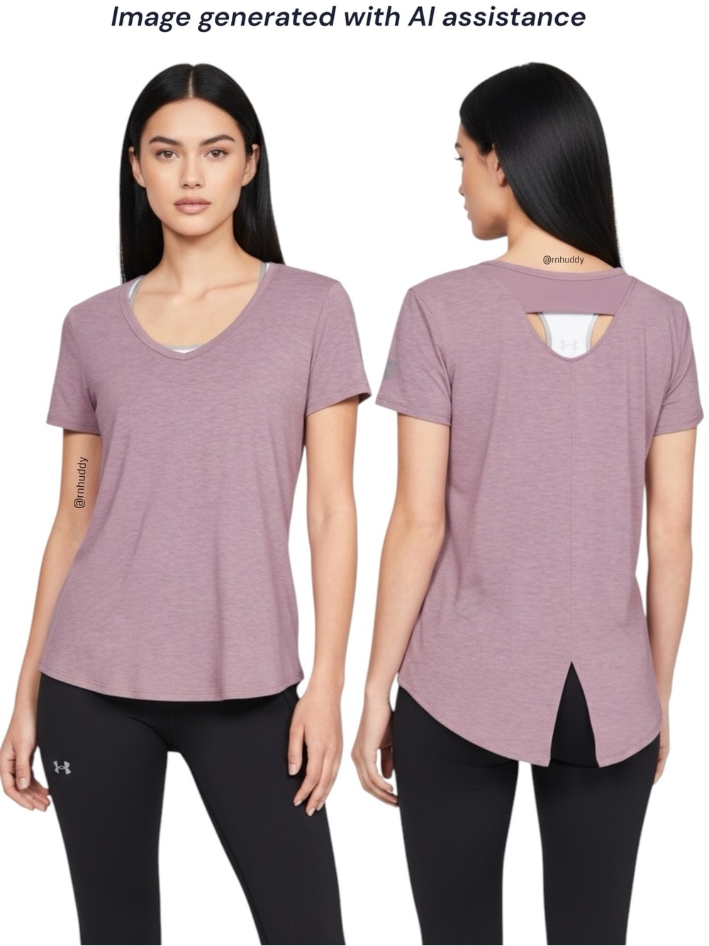 Under Armour XS mauve shade recovery tee